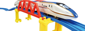 プラレールのイベントに登場する最新型新幹線車両の画像