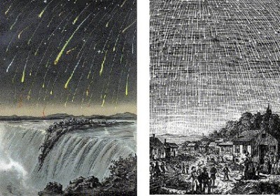 過去のしし座流星群の大出現を描いた絵画