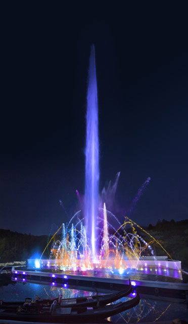 2014年イルミネーションの噴水ショーの画像