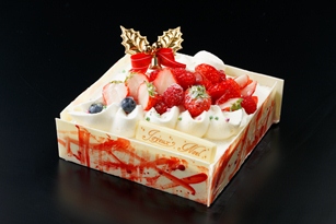 クリスマスパーティにホテルの美味しいケーキの画像