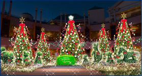 クリスマスイベントにイクスピアリのクリスマスツリーの画像