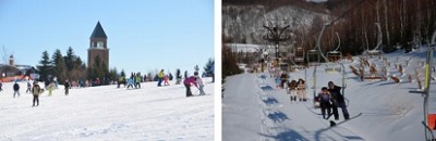 札幌、子どもと遊ぶ、そり遊び、ゲレンデの画像