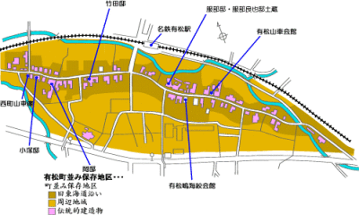 愛知観光スポット町屋建築地図の画像