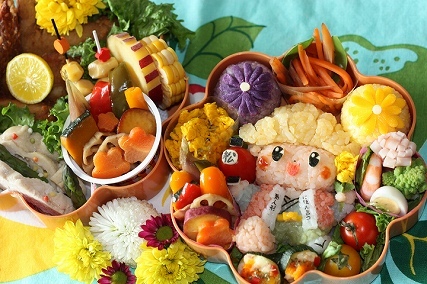行楽お弁当キャラ弁作り方菊松の画像