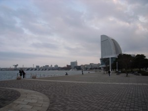 臨港パークからパシフィコ横浜を望む画像