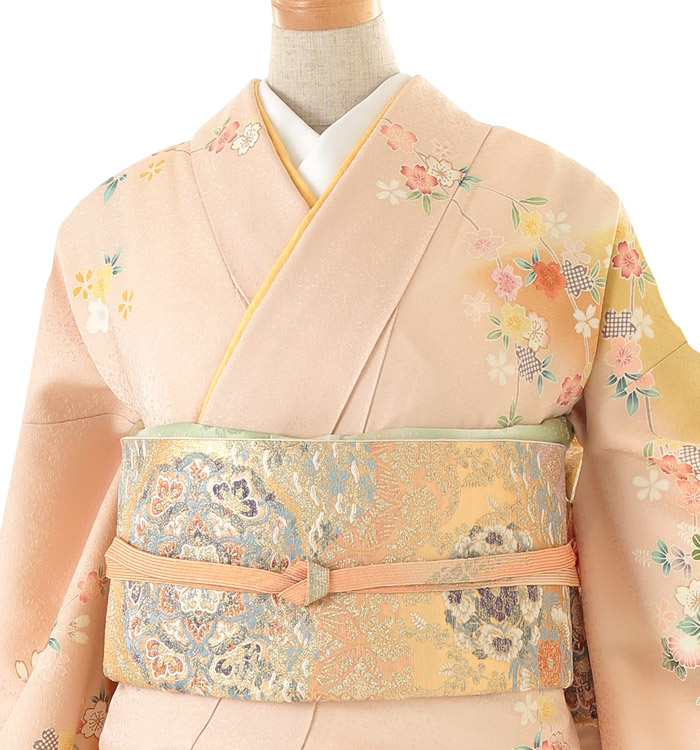 スワトウ柄 刺繍 訪問着 着物のみ-