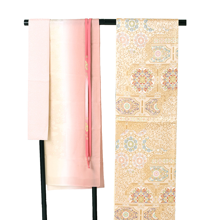 ご確認用 正絹 訪問着 クリーム色 単品YJ