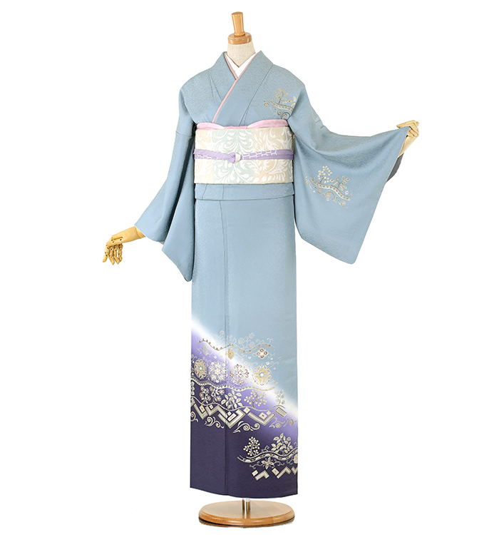 訪問着　フルセット　難あり　さが美　地紙　観世水　練習用　モニター用　着物　P5 訪問着 No.AA-1084-Mサイズのレンタル｜きもの365