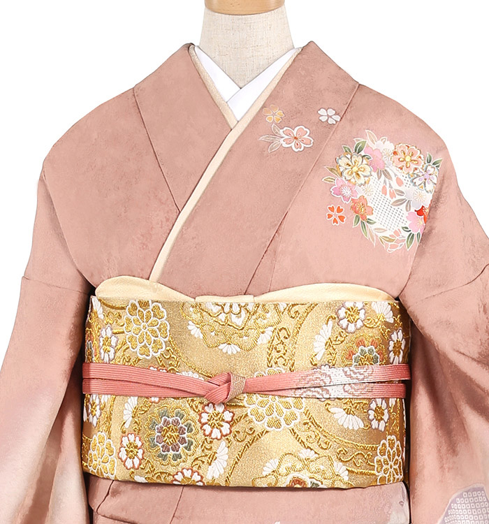 アイボリー×レッド 付け下げ訪問着フルセット 刺繍 扇面 | www.kdcow.com
