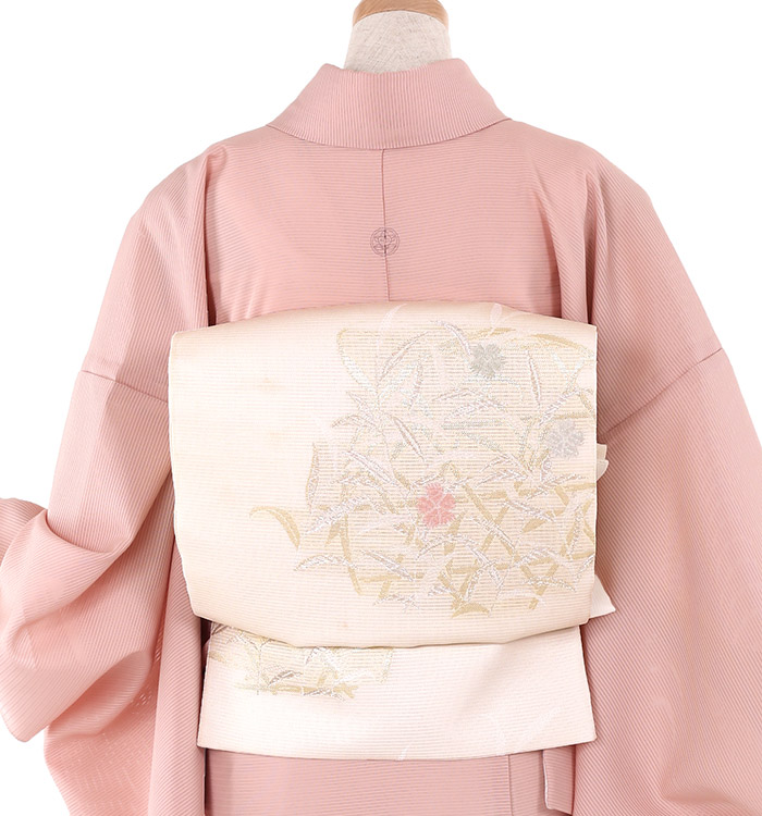 夏訪問着 単衣 t0087 JAPAN STYLE 薄ﾋﾟﾝｸ地花(化繊) | 着物