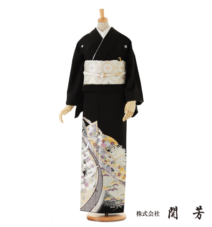 関芳 黒留袖 No.CA-0036-Lサイズ