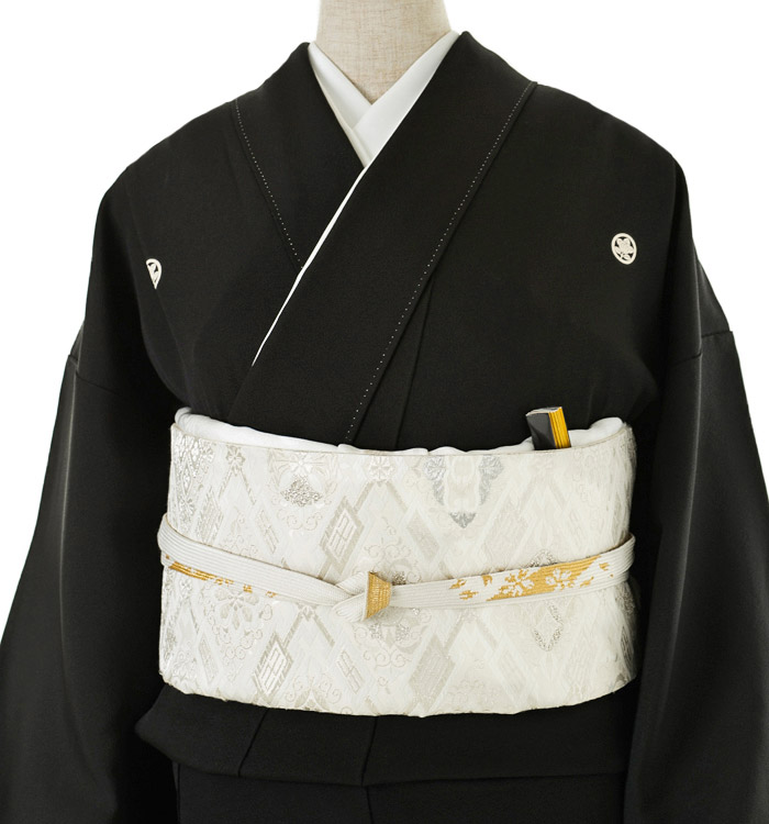 ［3436］黒留袖 美品 舞鶴渡橋花松 比翼付 五つ紋 梶之葉 正絹 着物 袷 関芳 黒留袖 No.CA-0039-Mサイズのレンタル｜きもの365