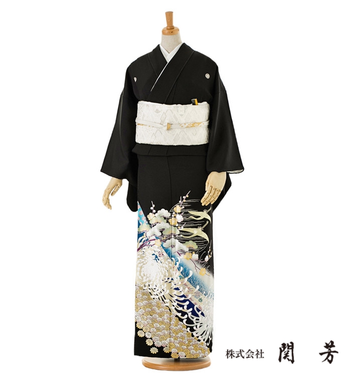 関芳 黒留袖 No.CA-0039-Mサイズ