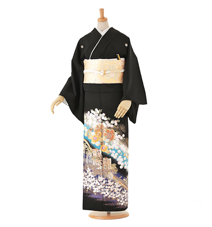 関芳 黒留袖 No.CA-0040-Lサイズ