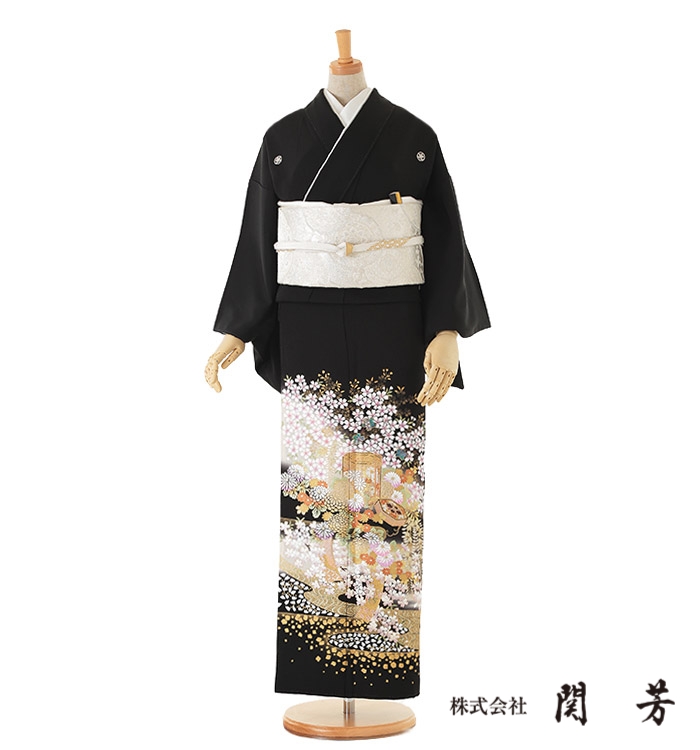 関芳 黒留袖 No.CA-0145-ワイド-MOサイズ