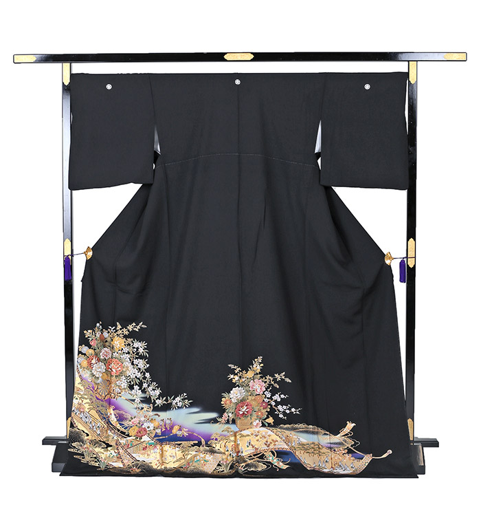 京友禅 千總 黒留袖 No.CA-1957-トールLLサイズのレンタル