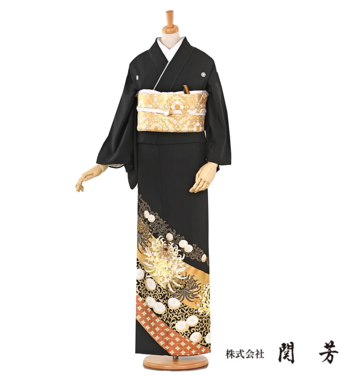 関芳 黒留袖 No.CA-0258-Lサイズ