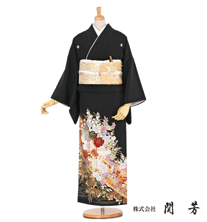 関芳 黒留袖 No.CA-0287-Mサイズ
