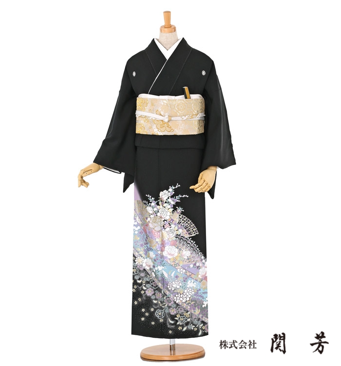 レディース黒留袖新品未使用＆総絞り振袖　2点セット 関芳 黒留袖 No.CA-0288-Lサイズのレンタル｜きもの365