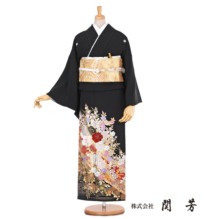関芳 黒留袖 No.CA-0293-Lサイズ