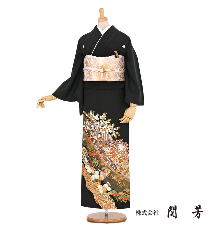 関芳 黒留袖 No.CA-0295-Lサイズ