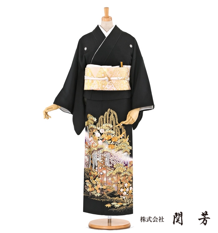 関芳 黒留袖 No.CA-0296-Lサイズ