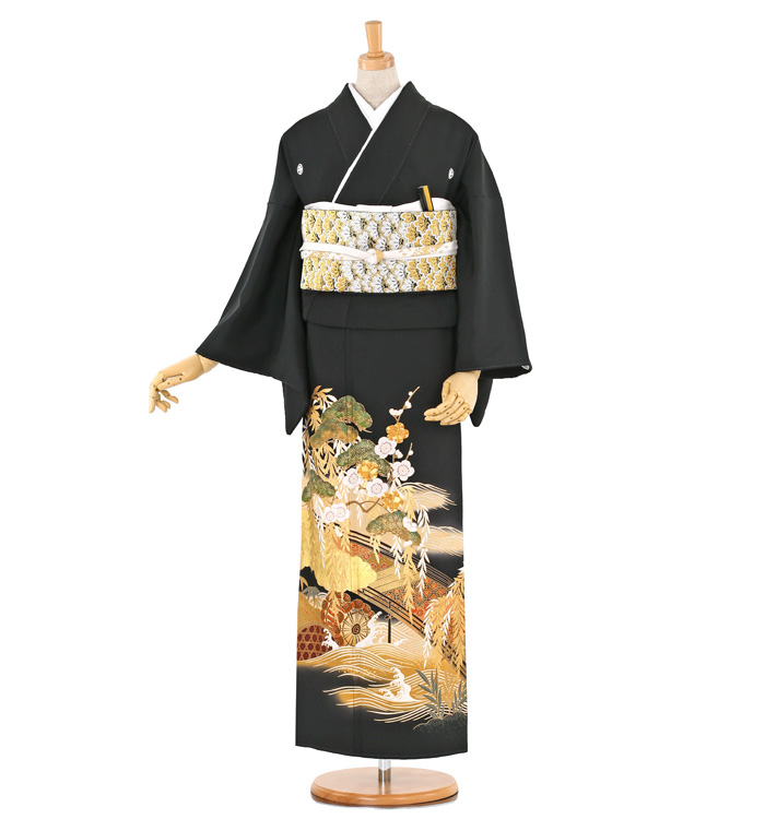関芳 黒留袖 No.CA-0305-Mサイズ