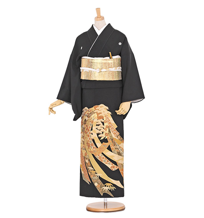 往復送料無料 2泊3日 レンタル 黒留袖 Lサイズ No.0336 黒留袖 No.CA-0336-Lサイズのレンタル｜きもの365