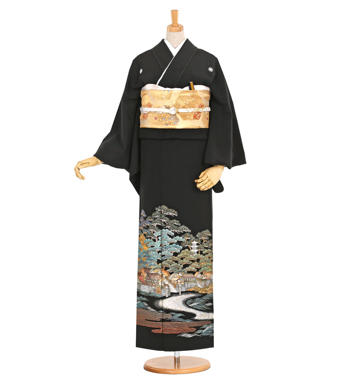 金彩 黒留袖 No.CA-0397-Mサイズ
