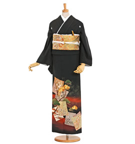 関芳 黒留袖 No.CA-0409-Lサイズ
