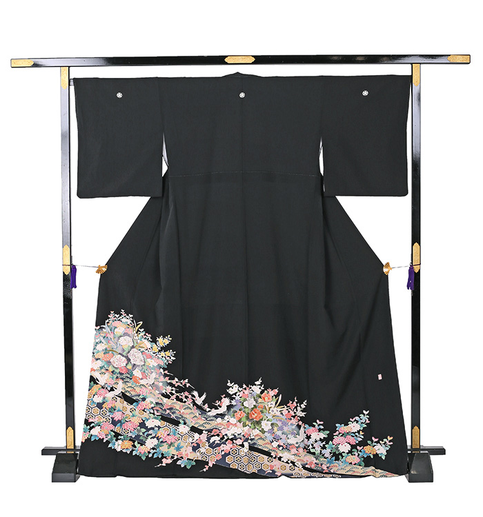 友禅 黒留袖 No.CA-0484-Mサイズのレンタル｜きもの365