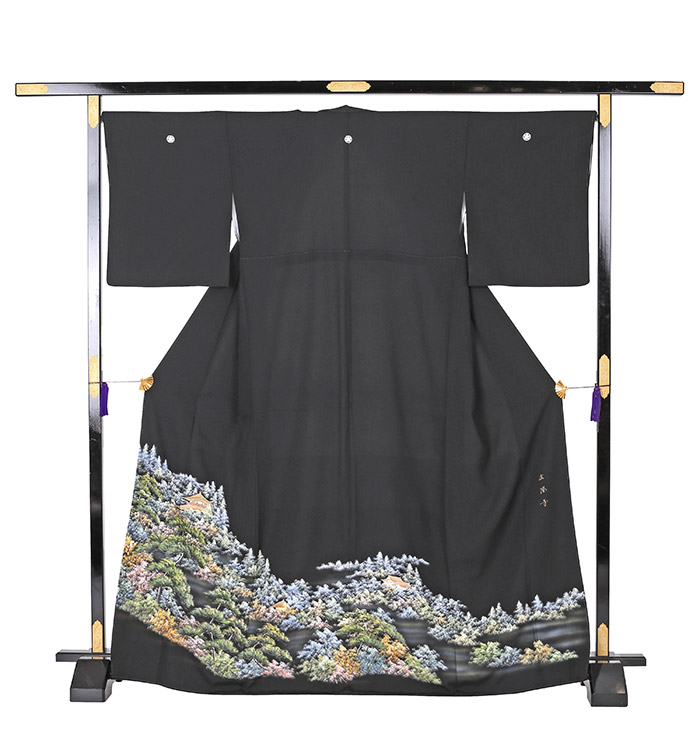 【かんざし付】法隆寺 黒留袖 No.CA-0559-Mサイズ_04