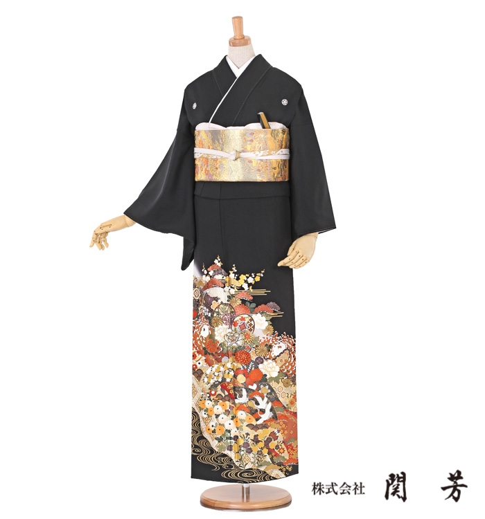 関芳 黒留袖 No.CA-0573-Mサイズ