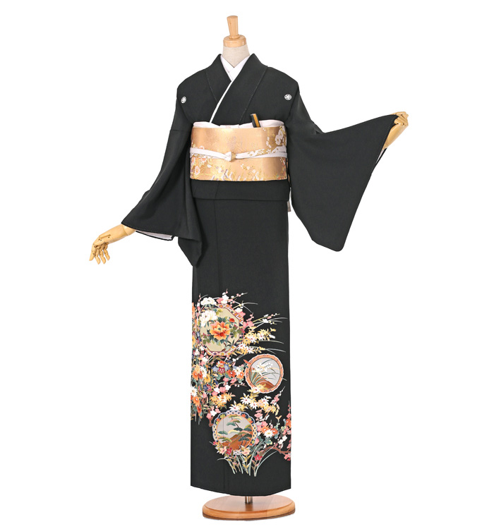 友禅 黒留袖 No.CA-0621-Mサイズ