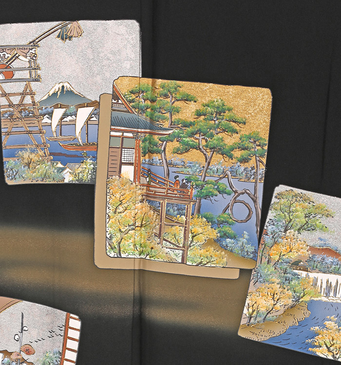 名所江戸百景 黒留袖 No.CA-0676-Sサイズ_05