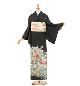 友禅 黒留袖 No.CA-0722-Sサイズ