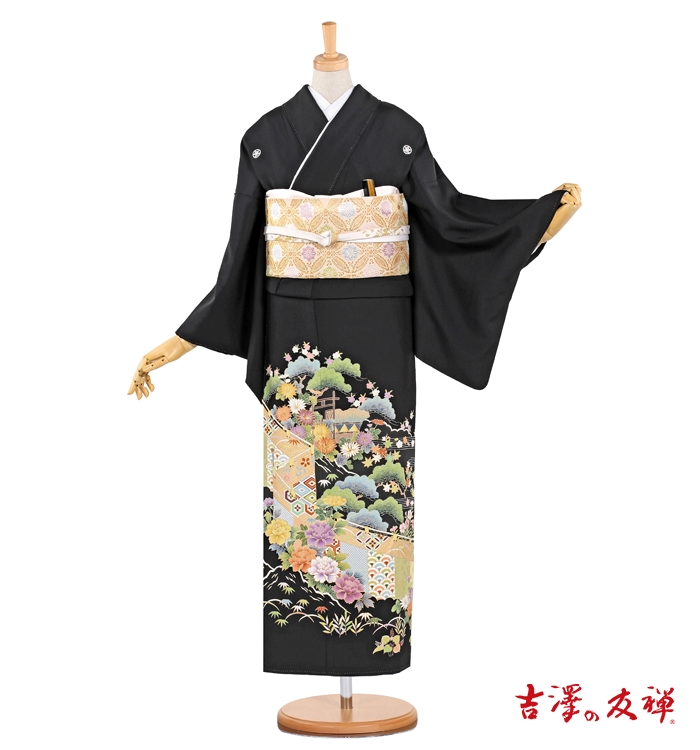 吉澤友禅 黒留袖 No.CA-0763-Sサイズ