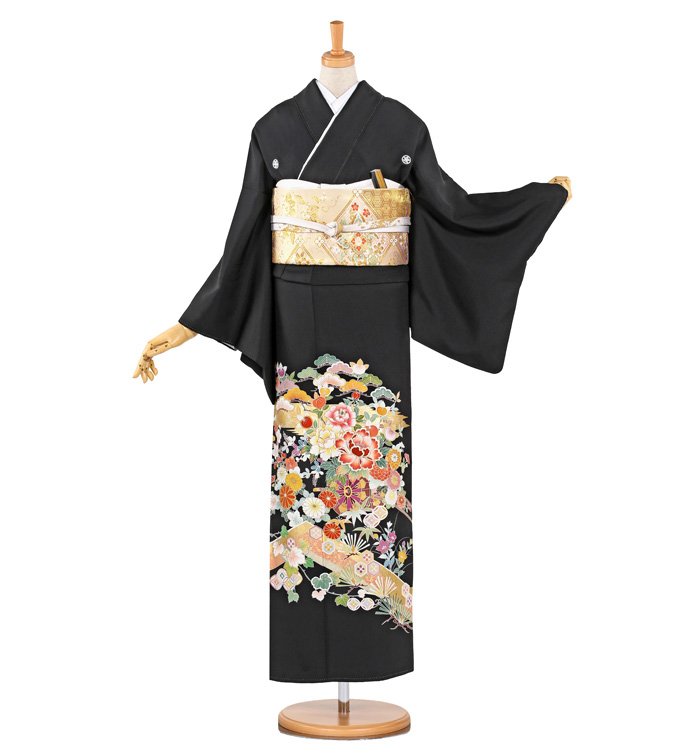 京友禅 黒留袖 No.CA-0777-Mサイズ