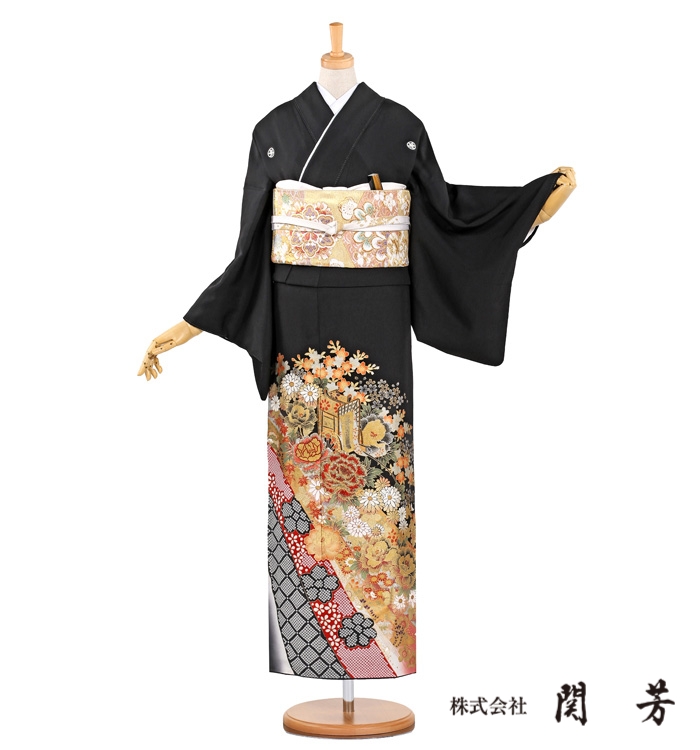 関芳 黒留袖 No.CA-0787-Mサイズ