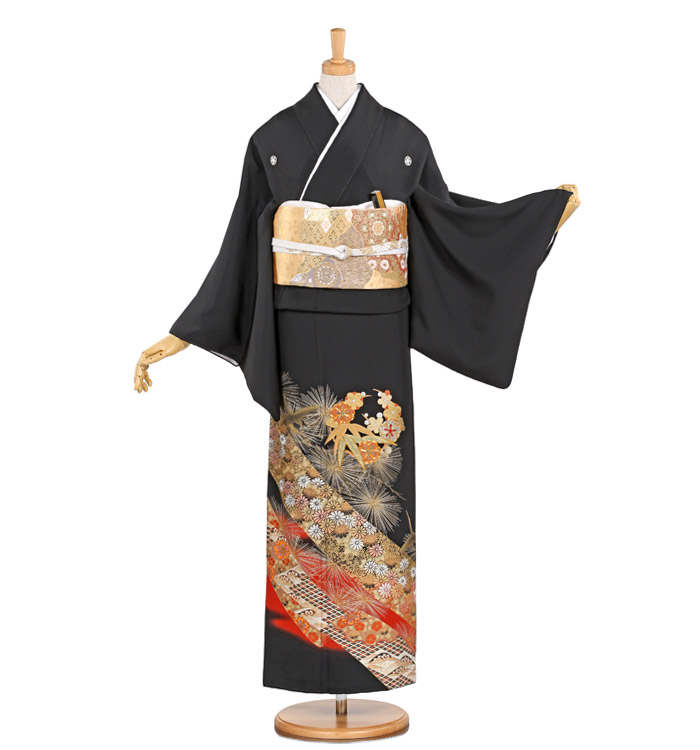 関芳 黒留袖 No.CA-0830-Lサイズ