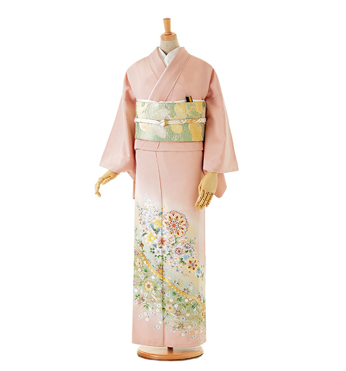 #033 正絹 色留袖 未使用品【リユース着物】#Letter bee 色留袖 No.DA-0081-Mサイズのレンタル｜きもの365