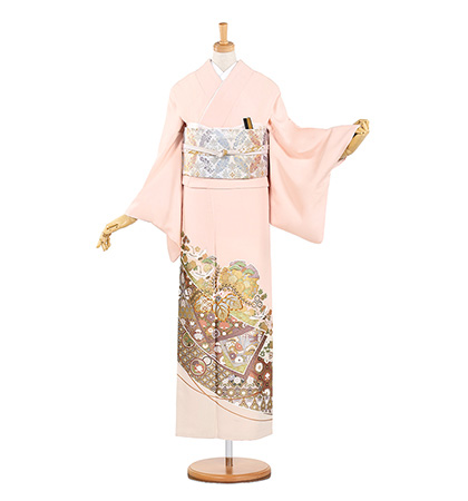 未使用 色留袖 淡いピンク 三つ紋 身丈158cm 姫柄 几帳 平安 源氏物語 未使用 色留袖 淡いピンク 三つ紋 身丈158cm 姫柄 几帳 平安