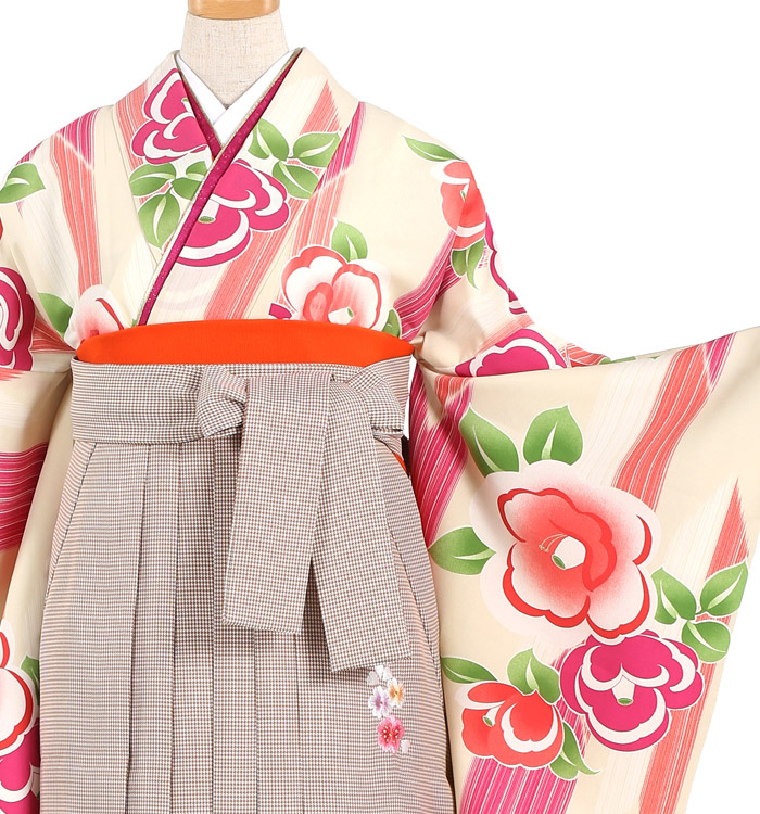 在庫わずか☆新作☆新品☆大人気☆卒業式☆袴☆５点セット☆サイズ変更可 卒業式(高校/大学) 袴セット 6点フルセット 二尺袖(緑地に四季の花)+