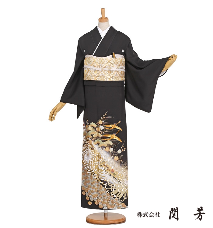 関芳 黒留袖 No.CA-0948-Lサイズ