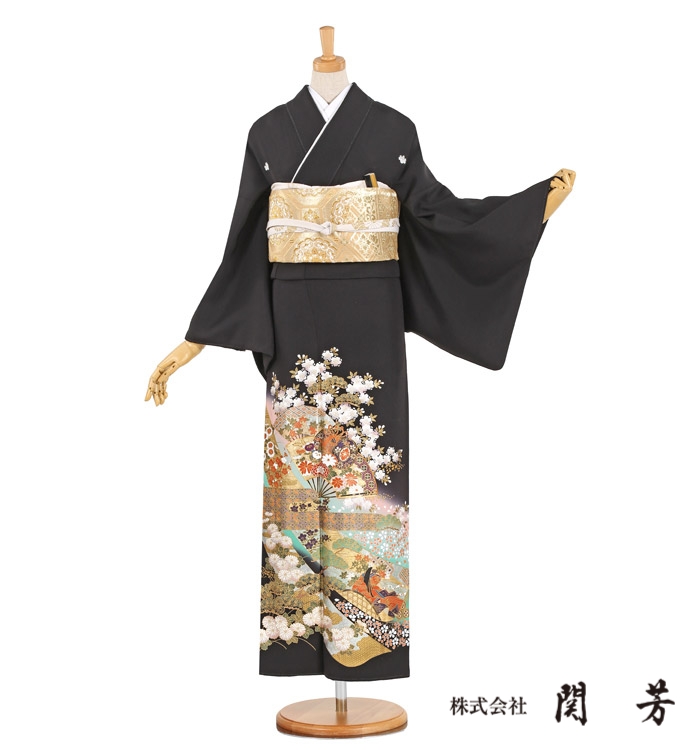 関芳 黒留袖 No.CA-0956-Lサイズ
