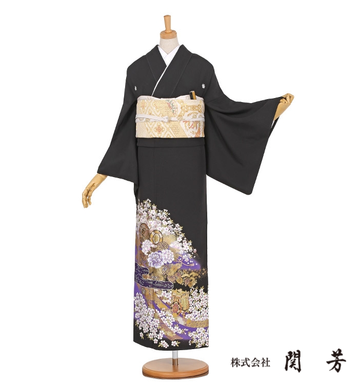 関芳 黒留袖 No.CA-0957-ワイド-MOサイズの通販｜きもの365
