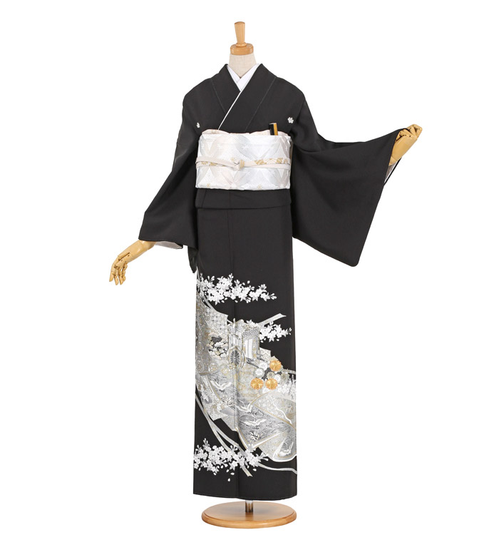 関芳 黒留袖 No.CA-0990-Lサイズ