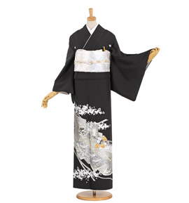 関芳 黒留袖 No.CA-0990-Lサイズ