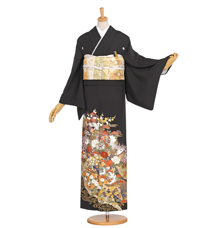 関芳 黒留袖 No.CA-0996-Lサイズ