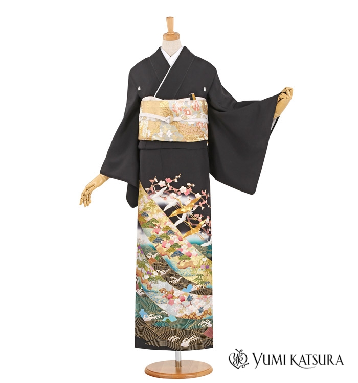 桂由美 黒留袖 No.CA-1003-Mサイズ